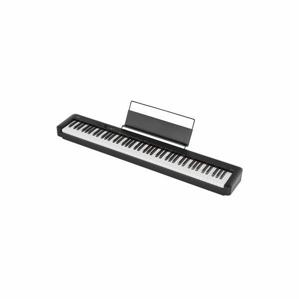 Pianino cyfrowe Casio CDP-S110 BK z pulpitem na nuty, widok z ukosa